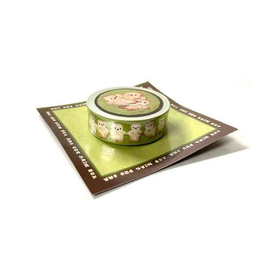 【xue mian dou sha】matcha bear masking tape / マスキングテープ