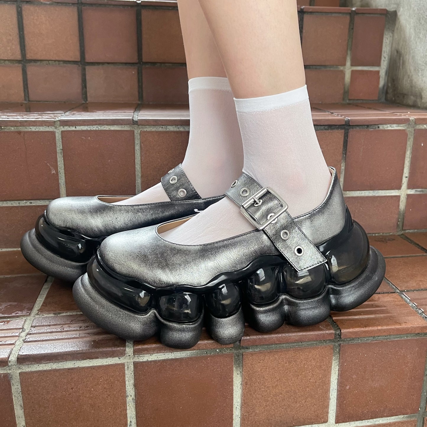 JEWELRY ARK BLUSHED MARY JANE / SILVER / MIKIOSAKABEメリージェーン