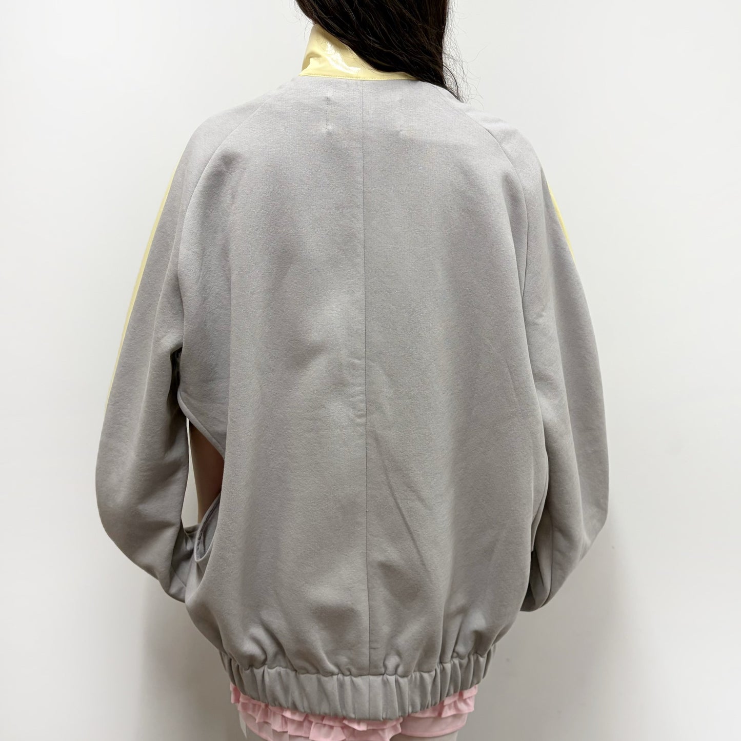 TWISTED TRACK JACKET / CREAM x GREY / ツイストトラックジャケット