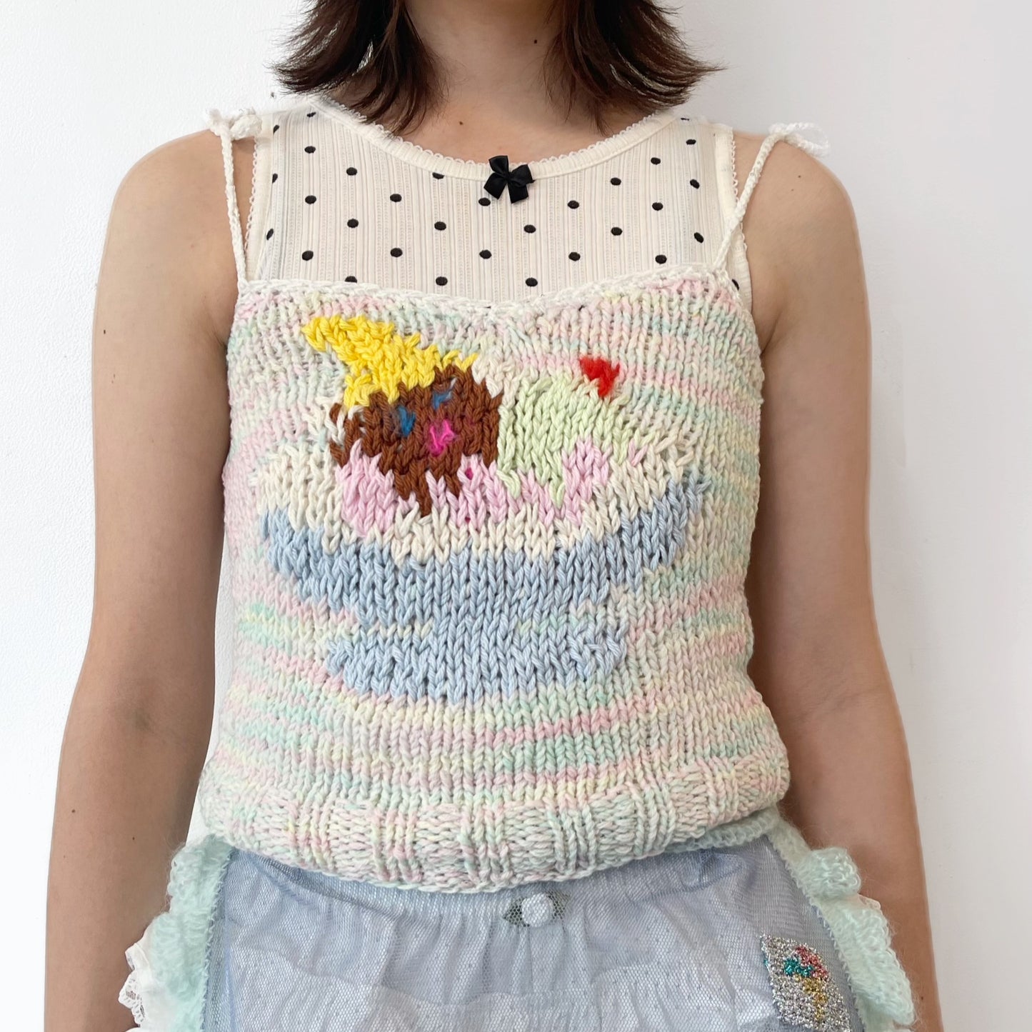アイス camisole / cream mix / ニットキャミソール