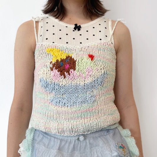 アイス camisole / cream mix / ニットキャミソール