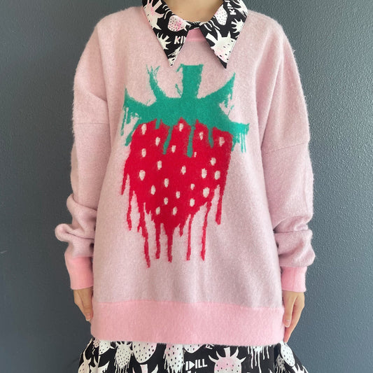 FRESH JACQUARD KNIT PULLOVER / PINK / ジャガードニットプルオーバー【Brett Westfallコラボレーション】