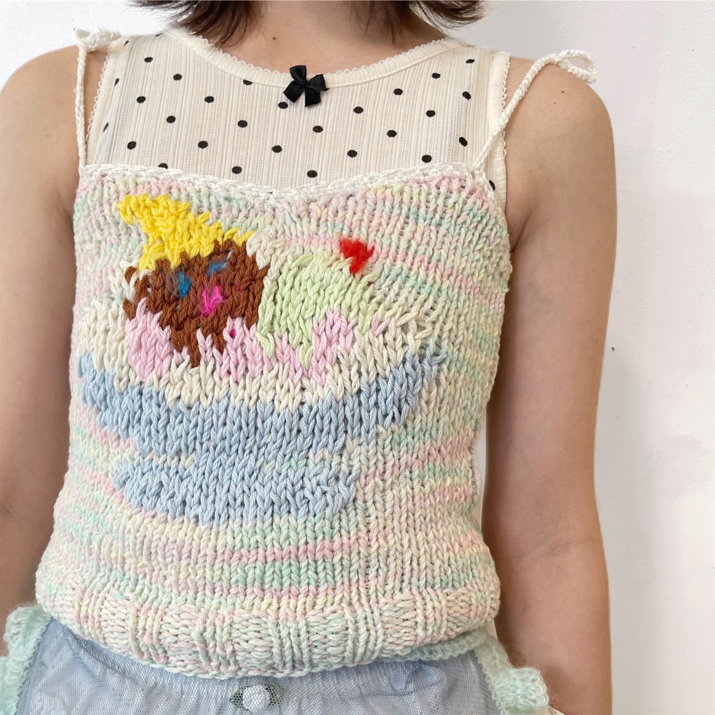 アイス camisole / cream mix / ニットキャミソール