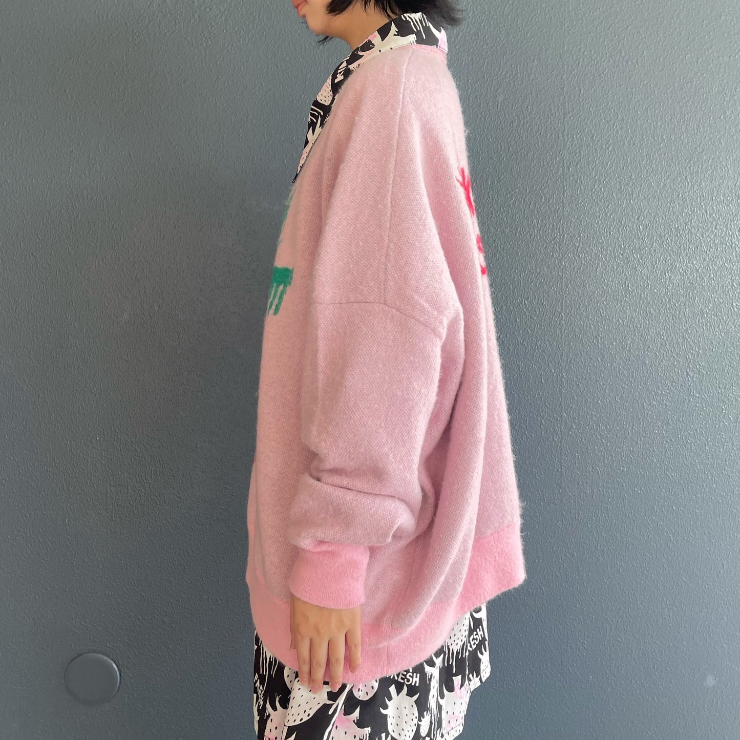 FRESH JACQUARD KNIT PULLOVER / PINK / ジャガードニットプルオーバー【Brett Westfallコラボレーション】
