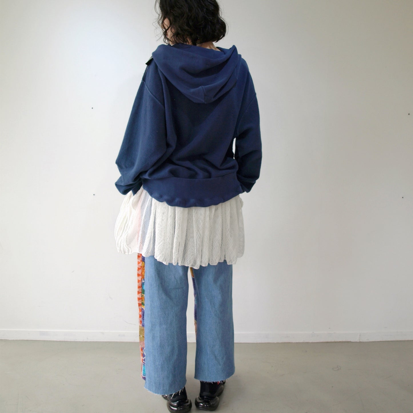 ONE-SIZE-FITS-HUMAN SKIRT / WHITE / メッシュニットスカート