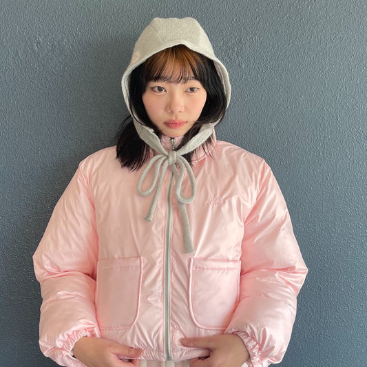 Ties balaclava / Gray & Pink / リボンバラクラバ