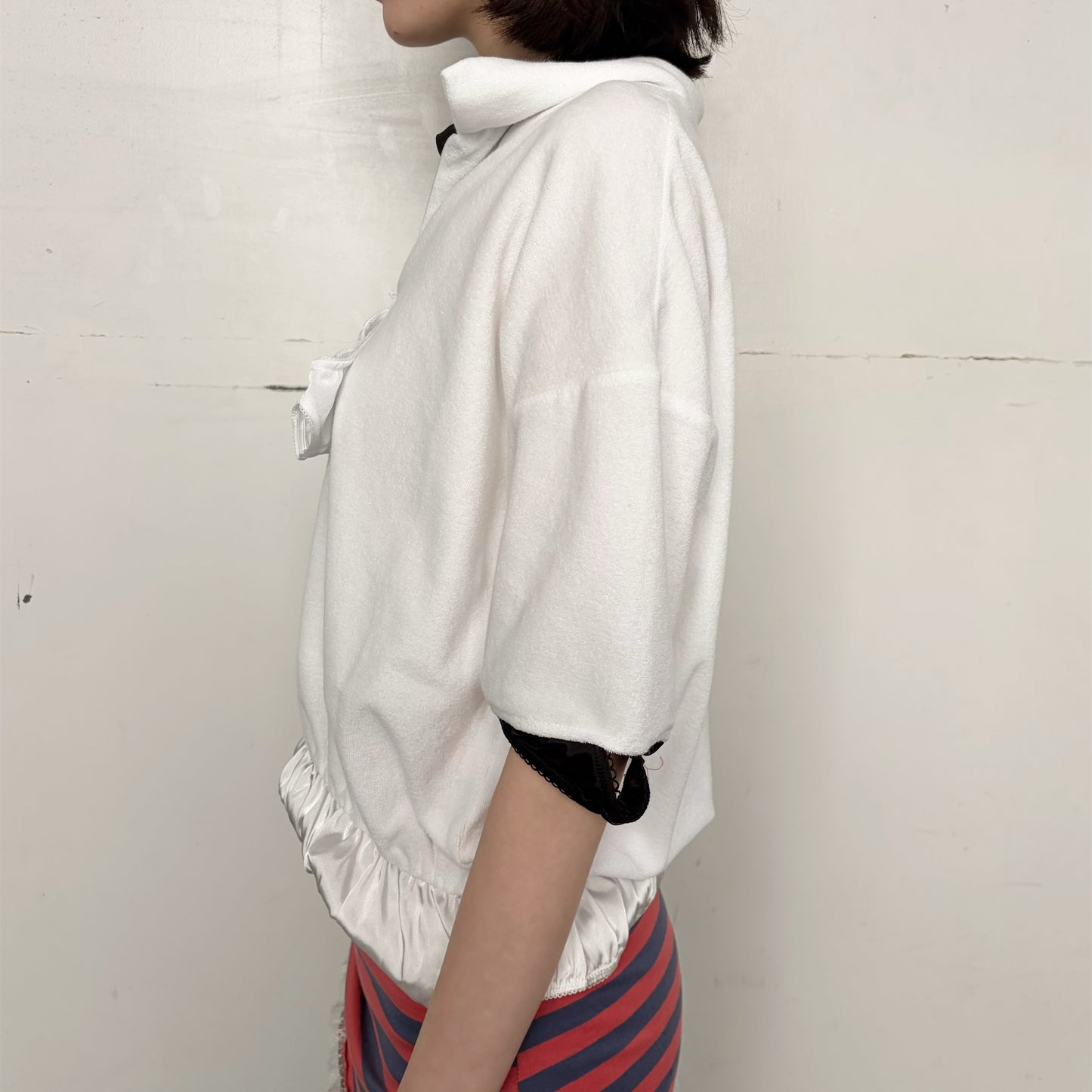 GYM UNIFORM TOPS WITH PANTY / WHITE / ジムユニフォームトップ