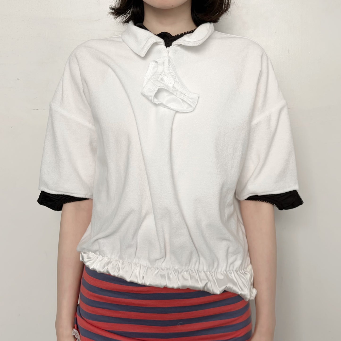 GYM UNIFORM TOPS WITH PANTY / WHITE / ジムユニフォームトップ