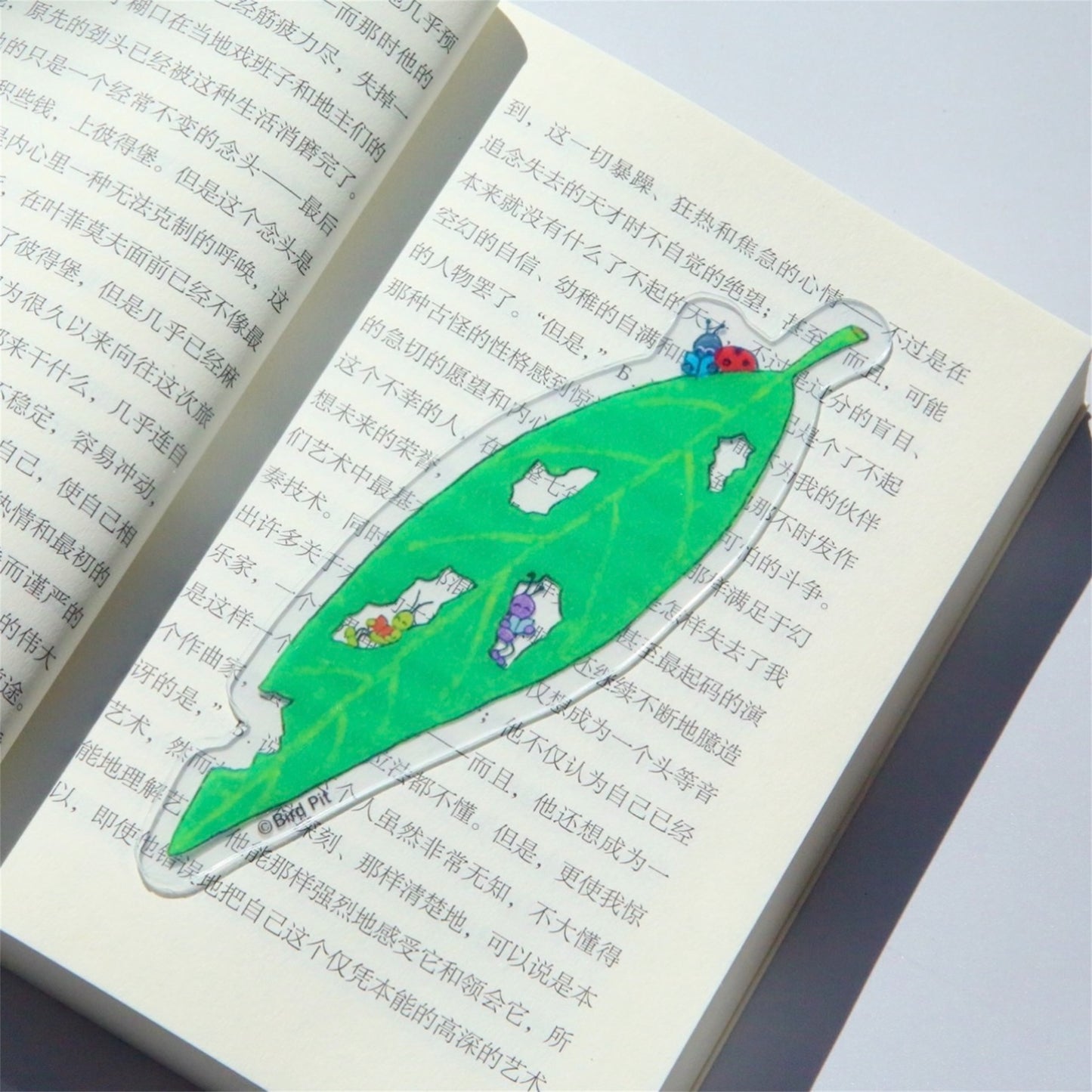 【bird pit】leaf bookmark / しおり