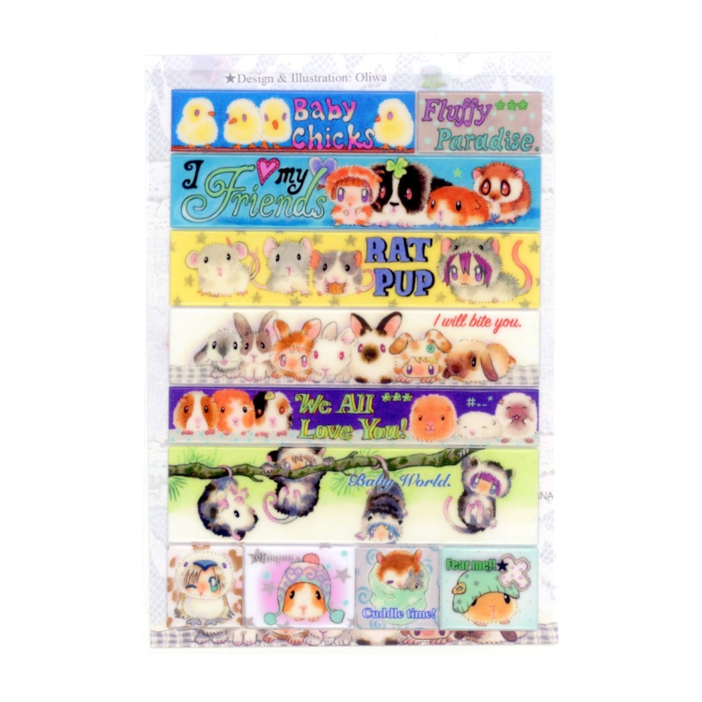 【oliwa】Baby Animals 3D sticker / ステッカー