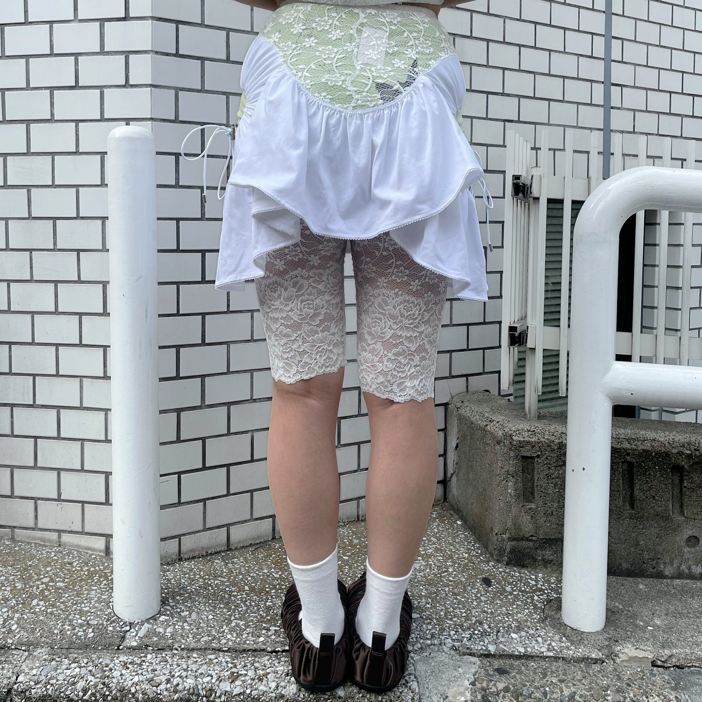 LACE SKIRT-SHORTS / WHITE / レーススカートショーツ