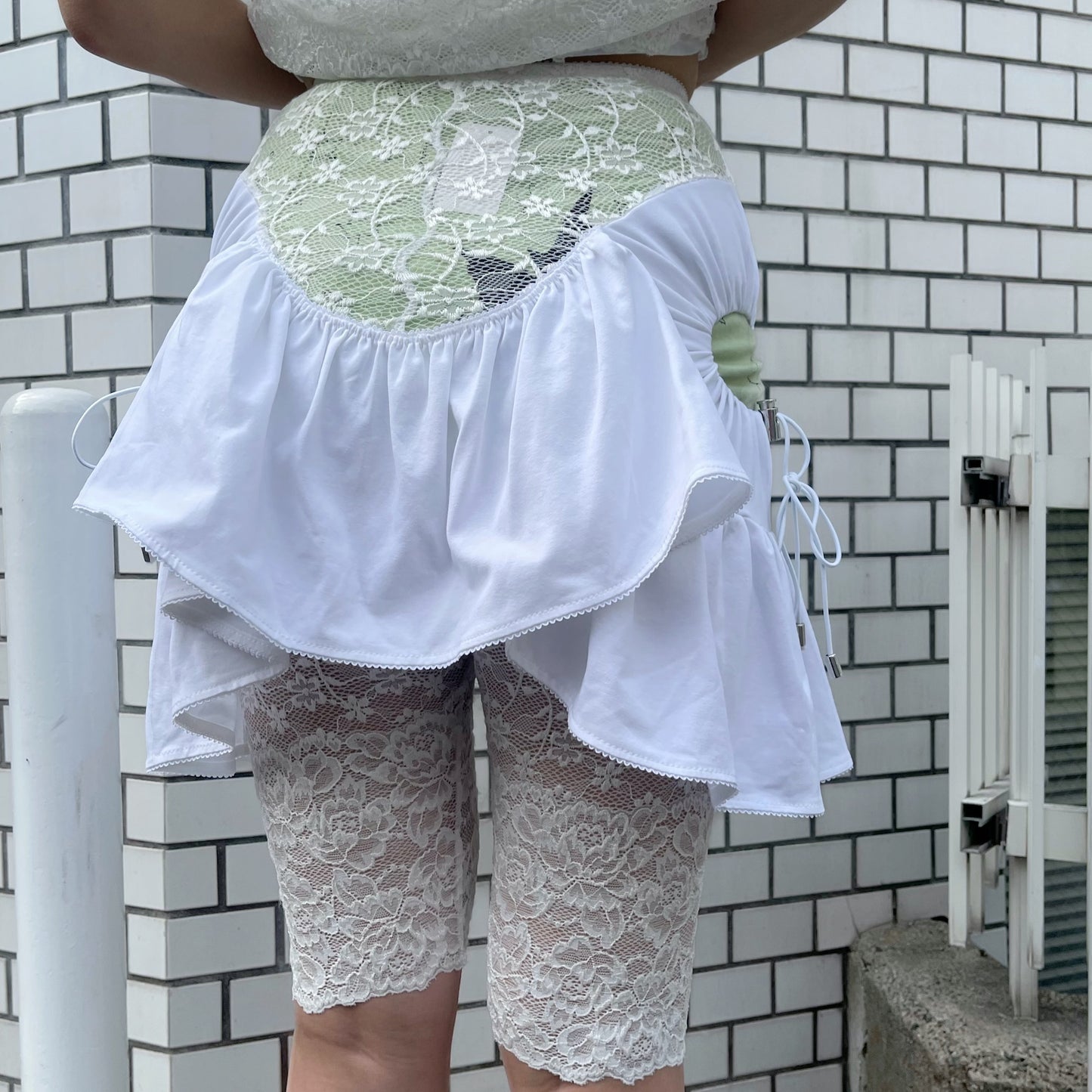 LACE SKIRT-SHORTS / WHITE / レーススカートショーツ