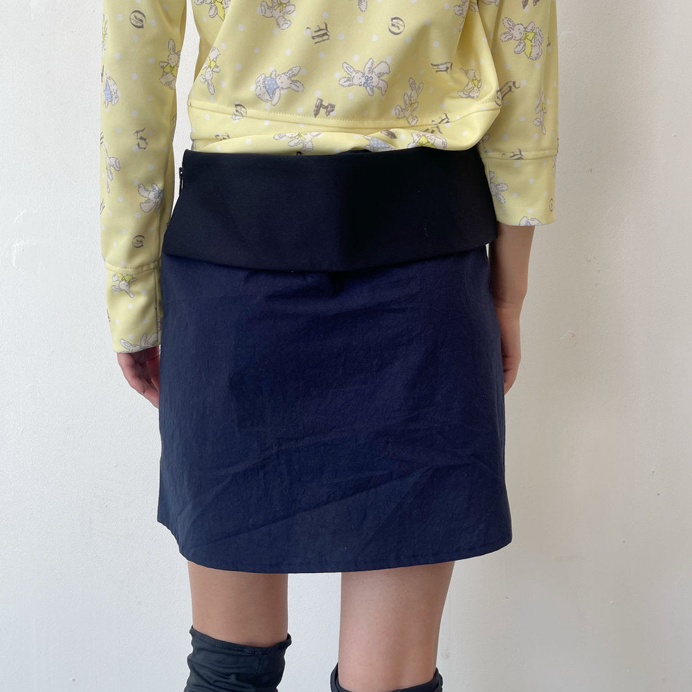 layer skirt / navy / レイヤーミニスカート
