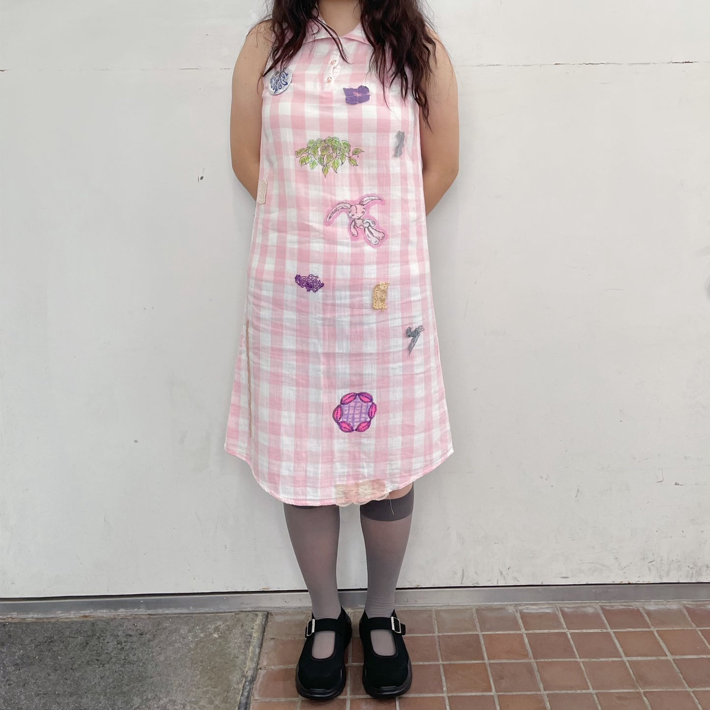 【trust teji 】Check dress+ / Pink / チェックワンピース