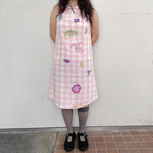 【trust teji 】Check dress+ / Pink / チェックワンピース