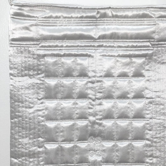 QUILTED COLUMN TOTE LARGE / WHITE / キルティングトートバッグ