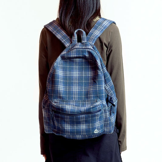 CHUNKY SWEAT CHECK BACKPACK / NAVY / チェックスウェットバックパック