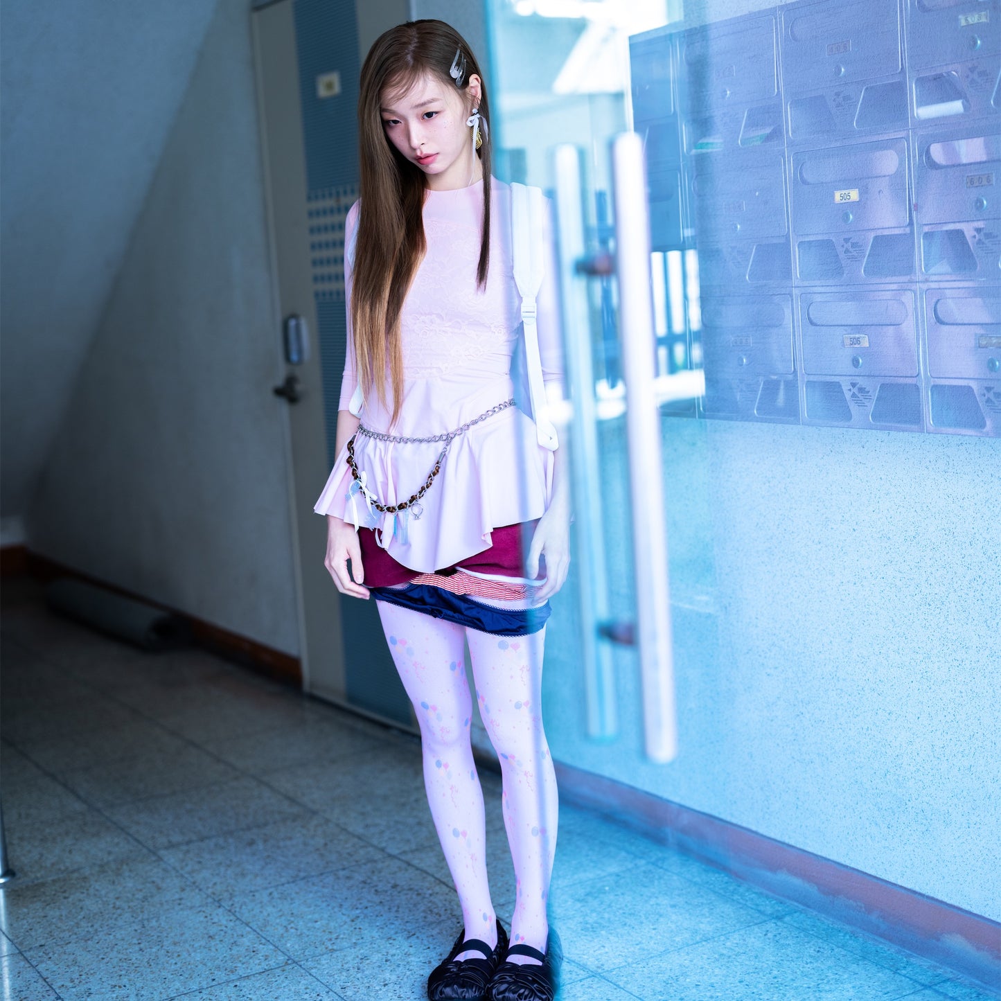 SUPERHERO DRESS / POWDER PINK / ピンクミニドレス