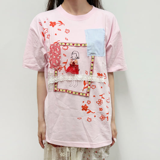 Megumi Okubo doll tshirts / Pink B / 大久保惠コラボレーションTシャツ