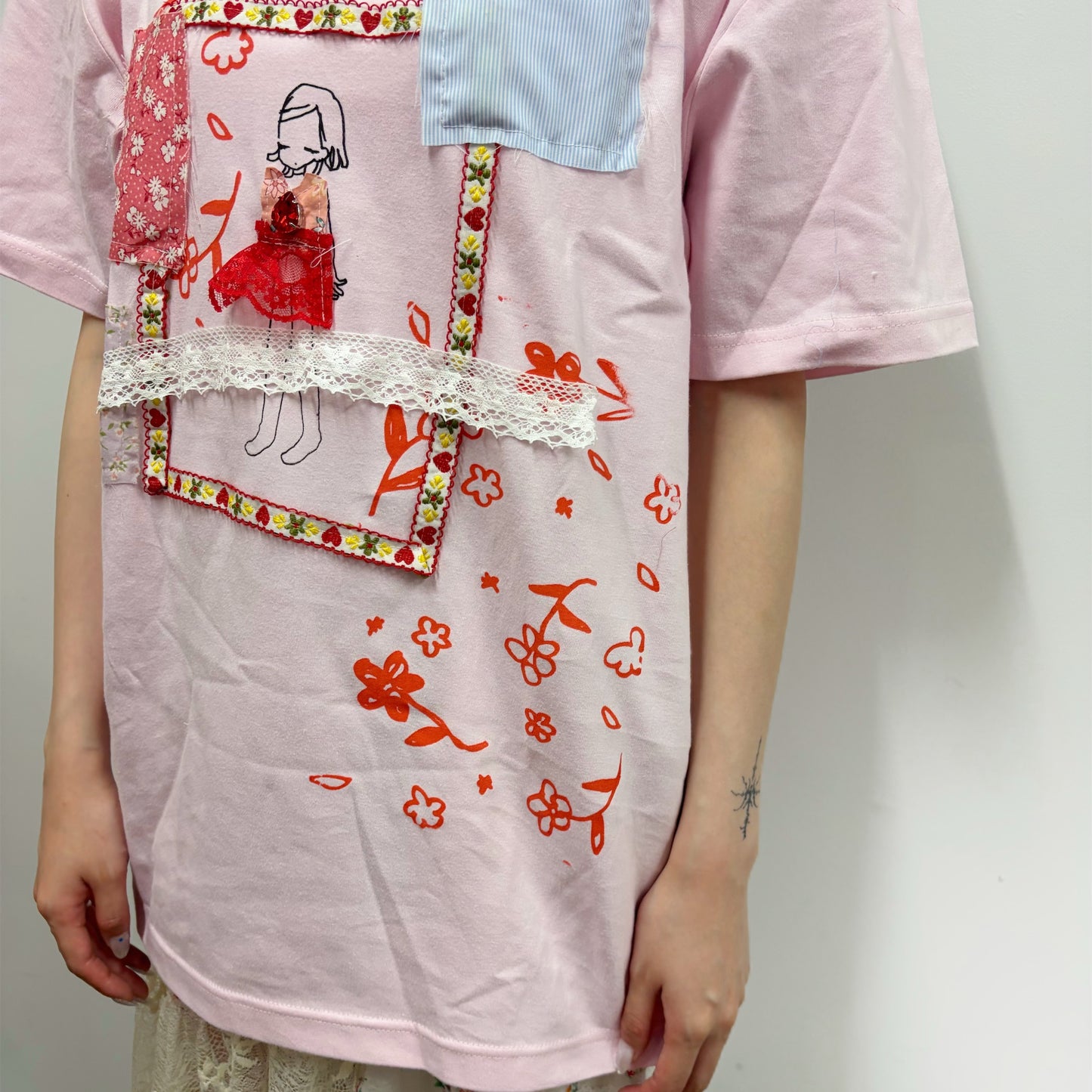 Megumi Okubo doll tshirts / Pink B / 大久保惠コラボレーションTシャツ