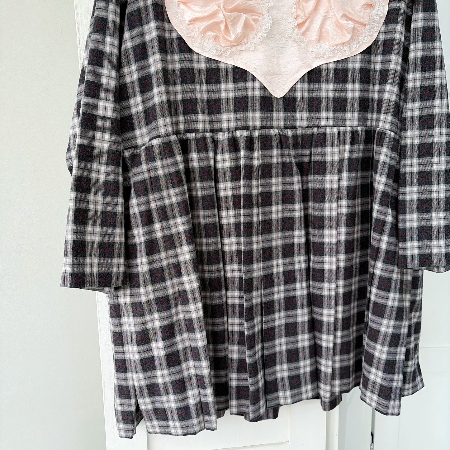RIRI DRESS CHECK / BLACK / ランジェリードレス