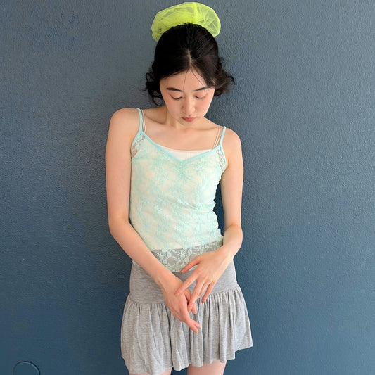 [fe.3] lace sleeveless / mint / レースキャミソール