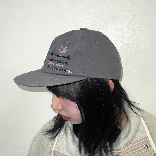 Twill Graphic Cap / charcoal / グラフィック刺繍キャップ