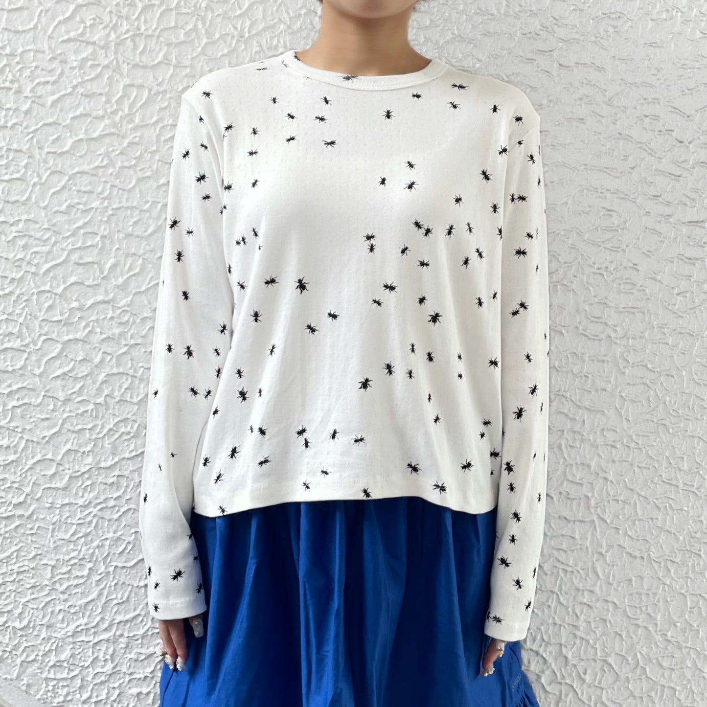 ant longsleeve / white / エアブラシロングスリーブTシャツ