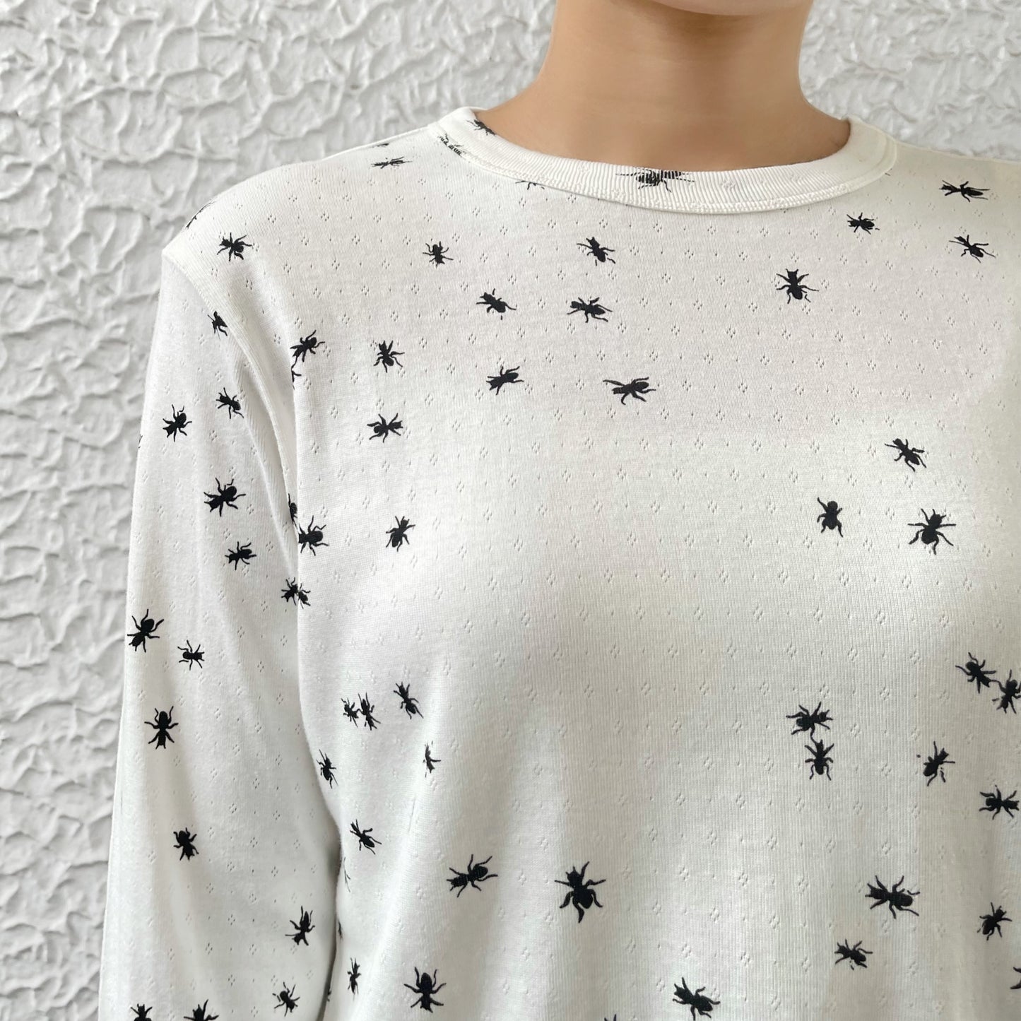ant longsleeve / white / エアブラシロングスリーブTシャツ