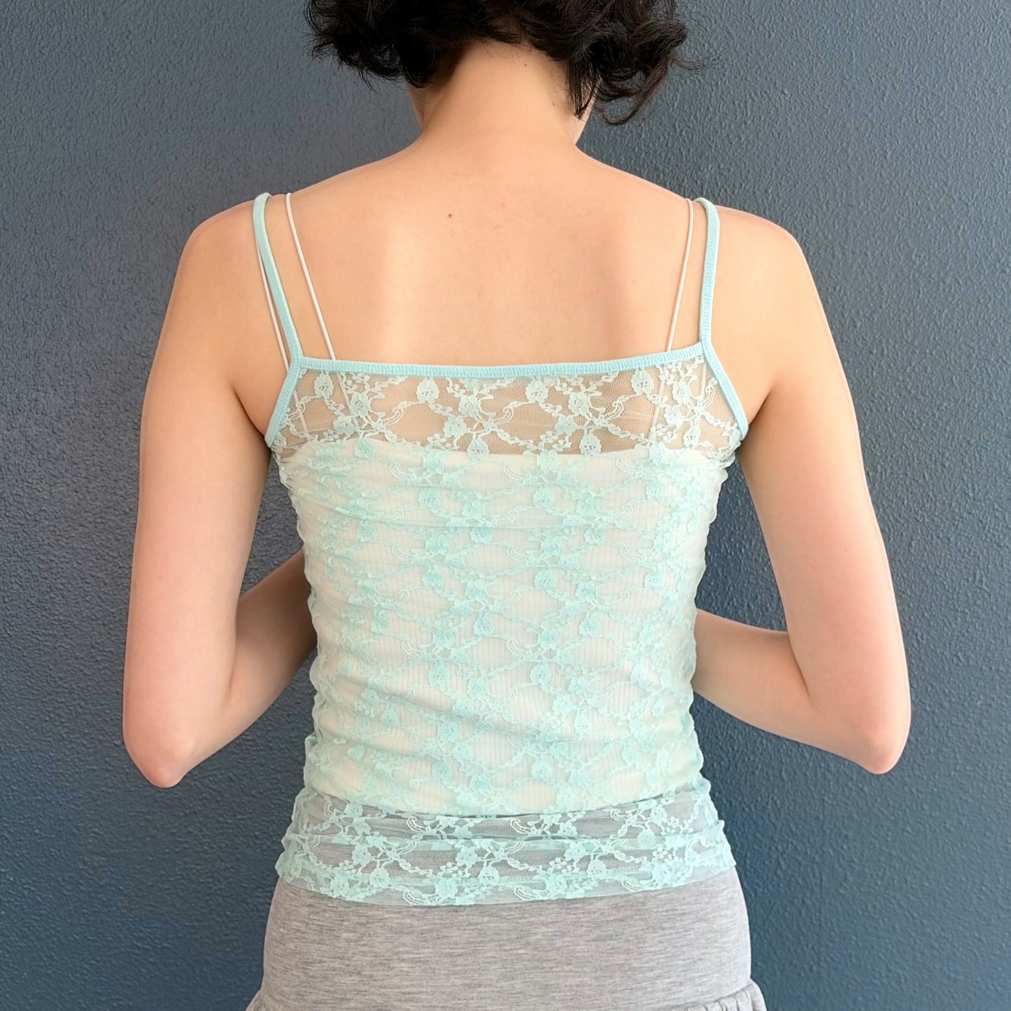 [fe.3] lace sleeveless / mint / レースキャミソール