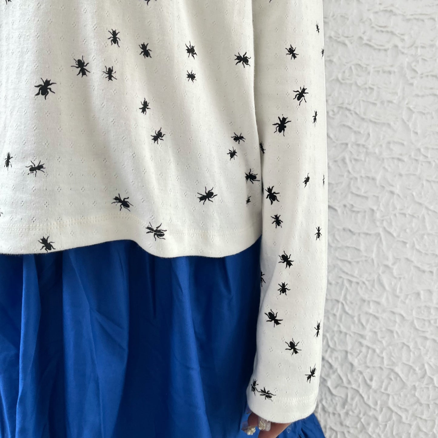 ant longsleeve / white / エアブラシロングスリーブTシャツ