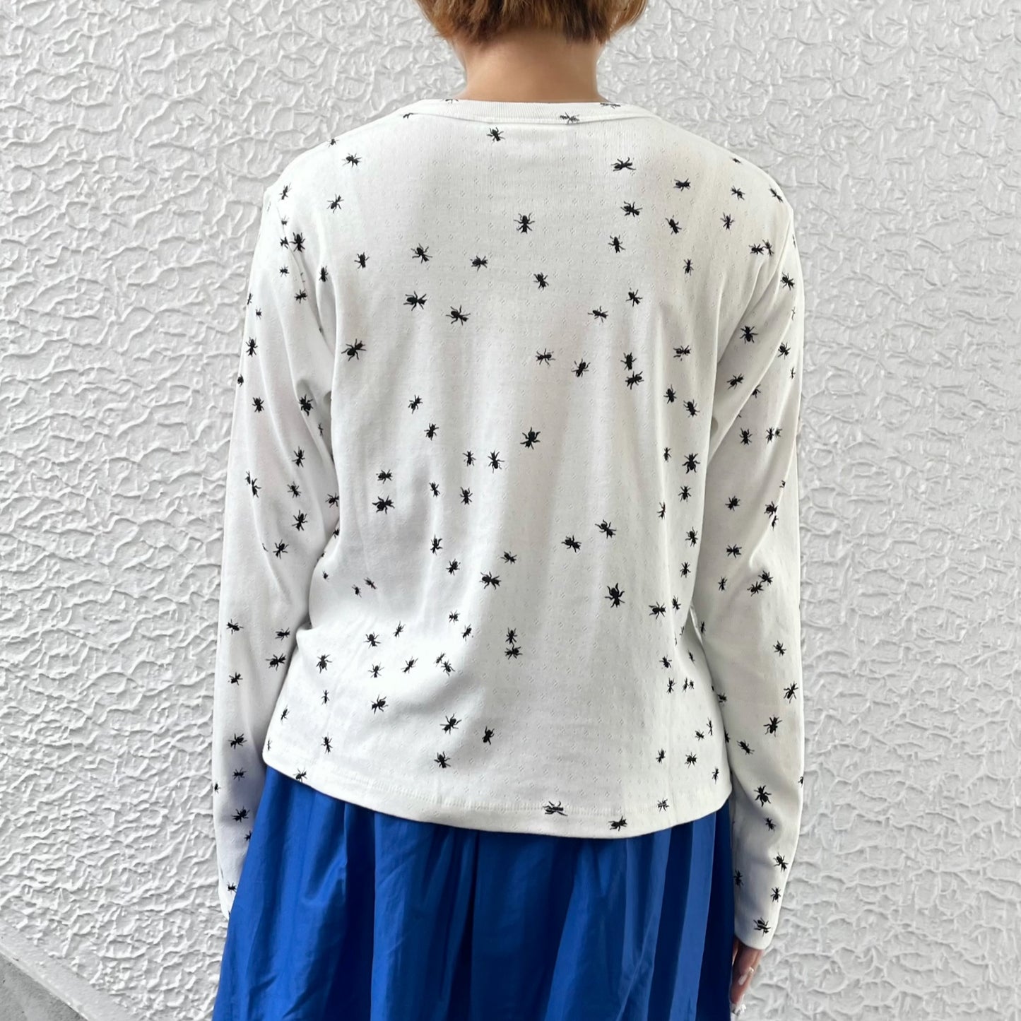 ant longsleeve / white / エアブラシロングスリーブTシャツ