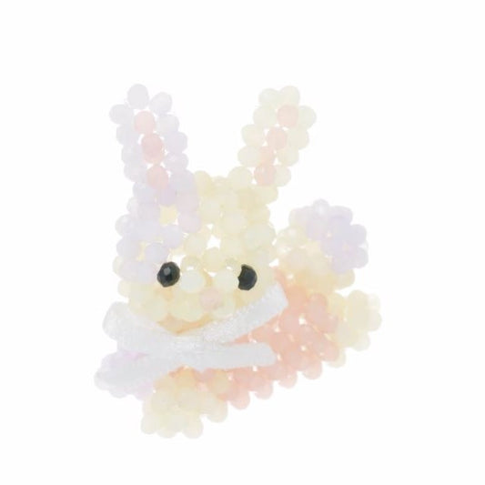 Spotted Rabbit Key Ring / Macaron / うさぎのビーズキーリング