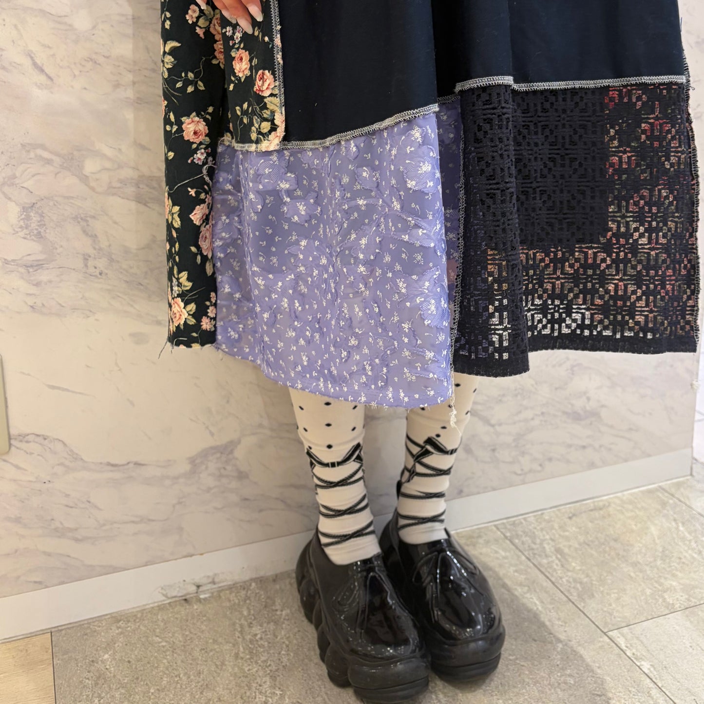 Hood dress long / Black / フードドレス