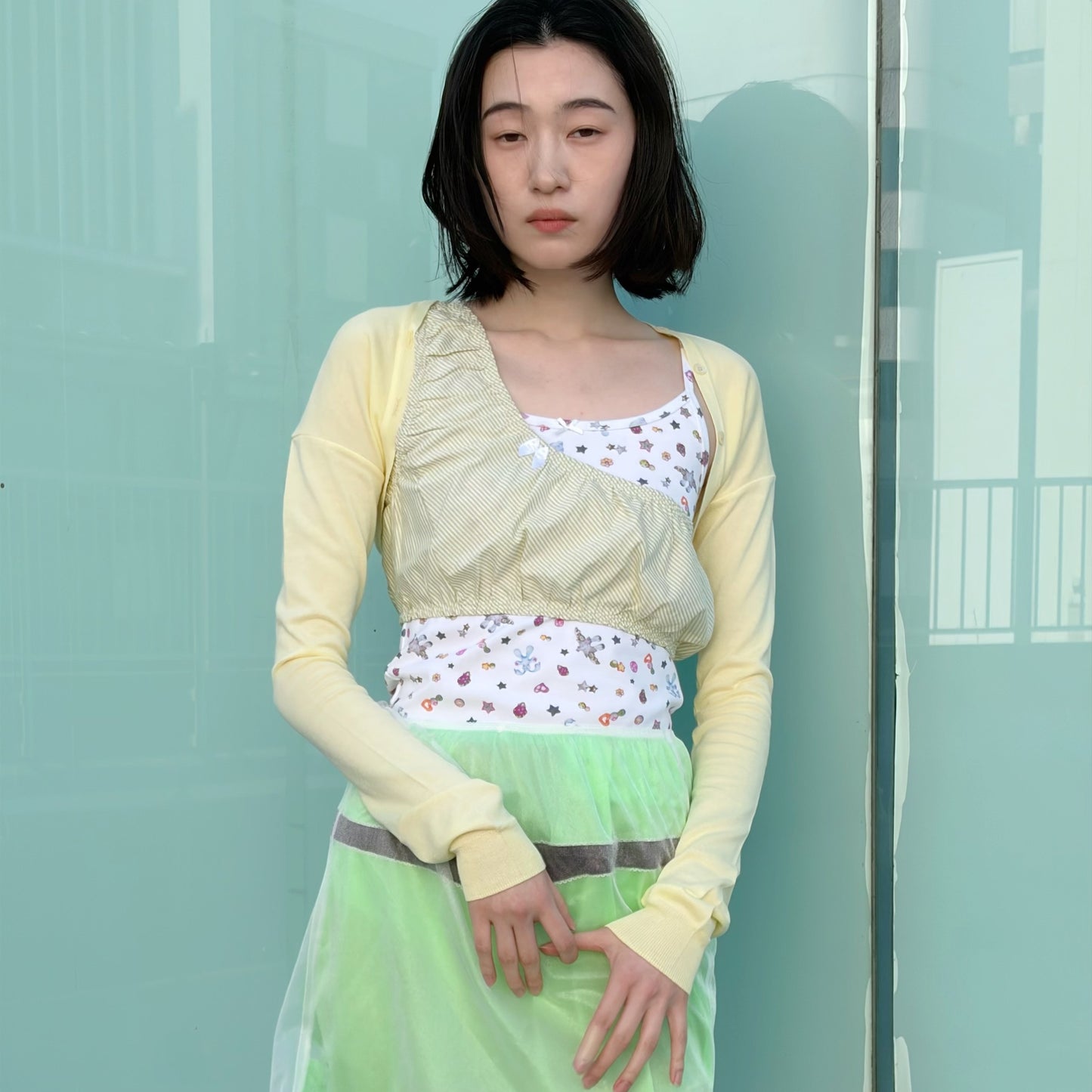 NICKERS TOP / YELLOW / ランジェリートップ