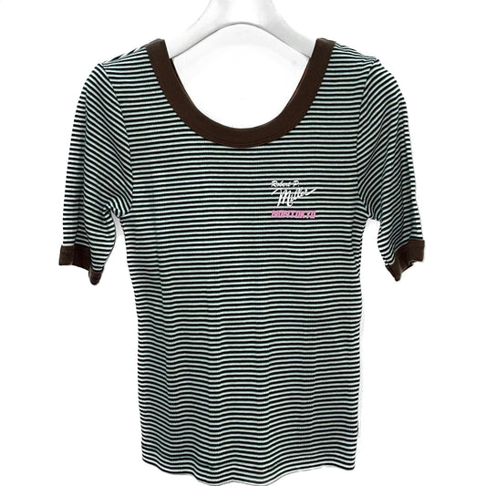 BORDER T-SHIRT(CUP IN) feat.miller / GREEN / カップ付きボーダーシャツ