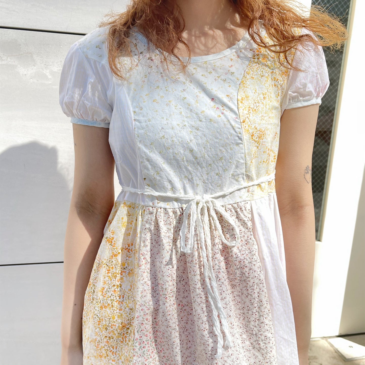 Asymmetry dress / Flower / アシンメトリードレス