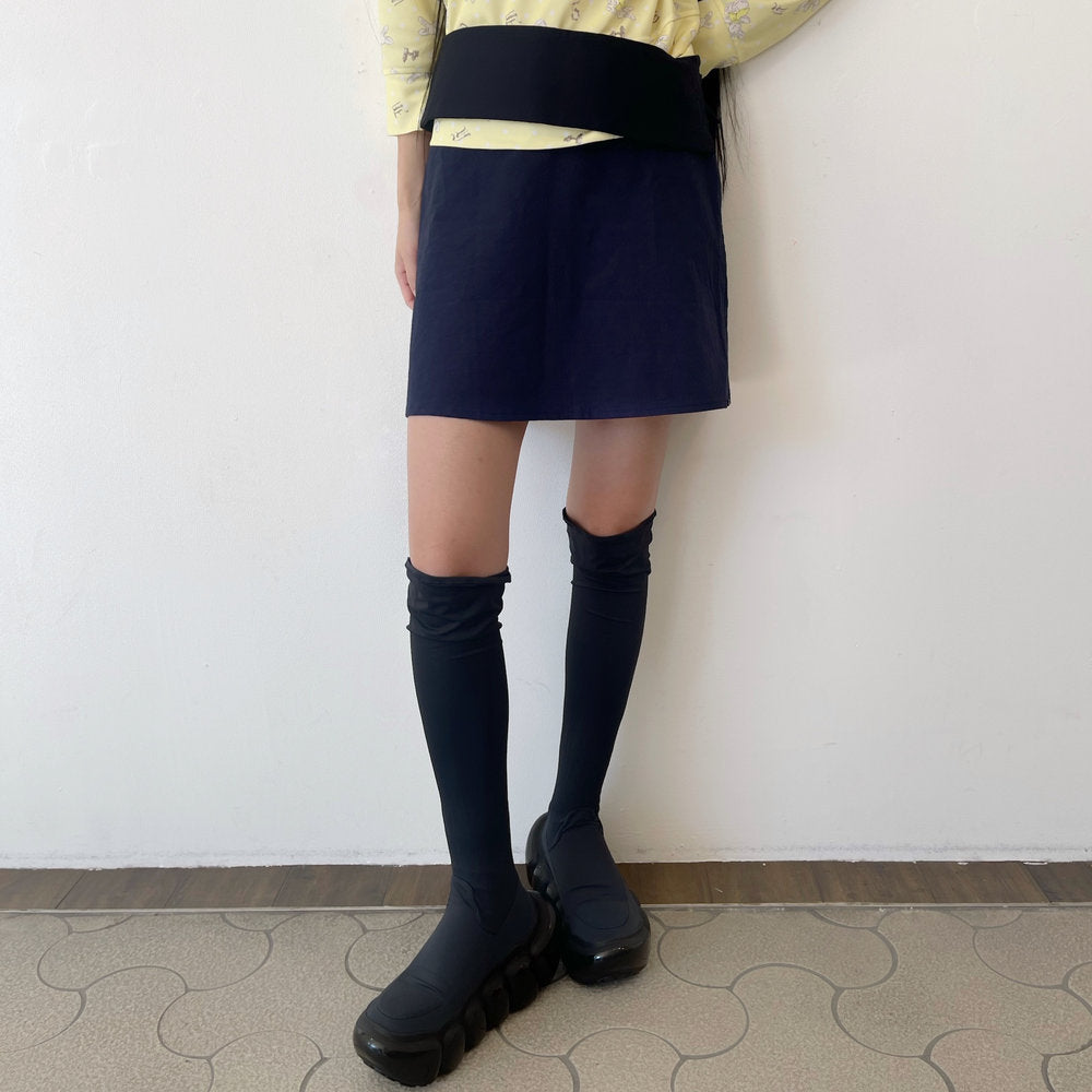 layer skirt / navy / レイヤーミニスカート