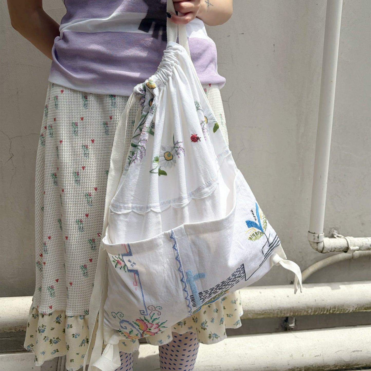TABLECLOTH drawstring backpack / テーブルクロスバックパック