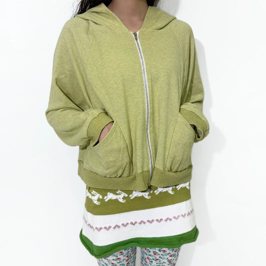 Zip hoodie / Green / ジップフーディー