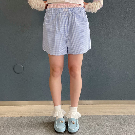 Brief boxers shorts / Pink×Blue / ボクサーショーツ