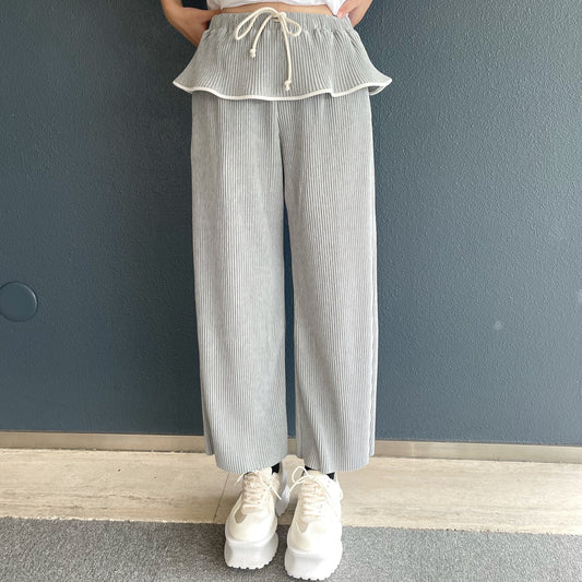 CRISP PIPING PANTS / GRAY / クリスプパイピングパンツ