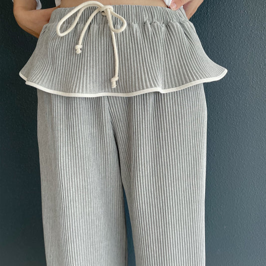 CRISP PIPING PANTS / GRAY / クリスプパイピングパンツ