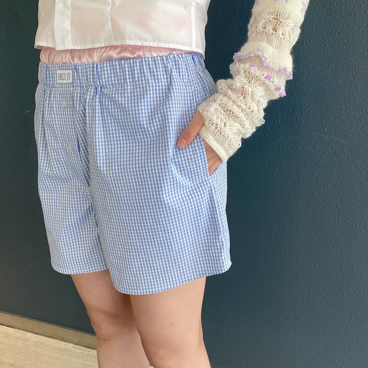 Brief boxers shorts / Pink×Blue / ボクサーショーツ