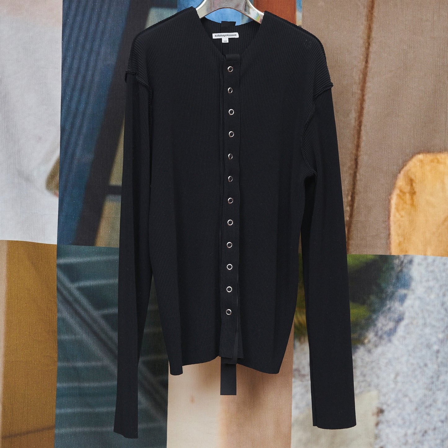 CRISP SNAP CARDIGAN TALL / BLACK / プリーツカーディガン