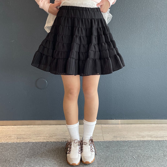 Nora cancan skirt / Black / フリルスカート