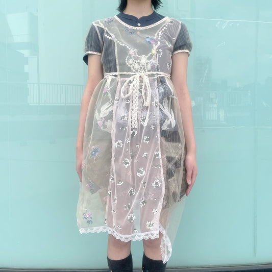 Asymmetry dress / Lace / アシンメトリードレス