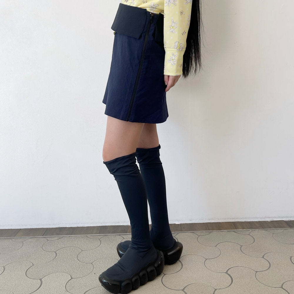 layer skirt / navy / レイヤーミニスカート