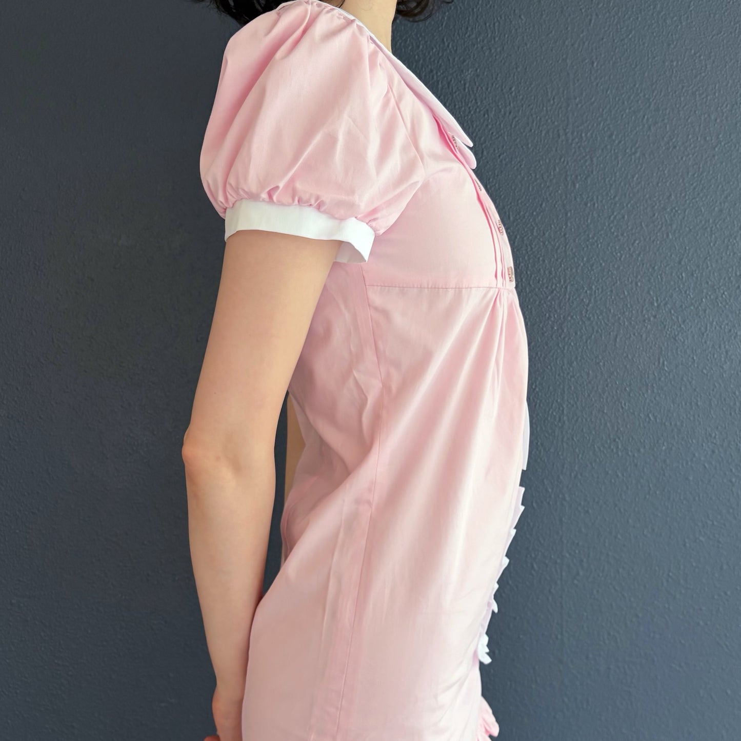 zZZ DRESS / PINK / パフスリーブドレス