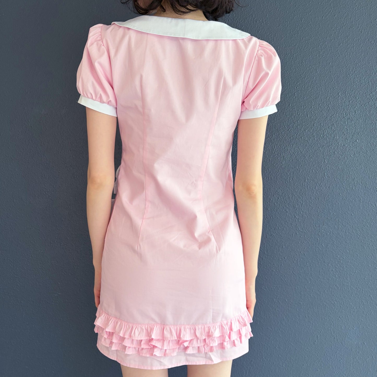 zZZ DRESS / PINK / パフスリーブドレス